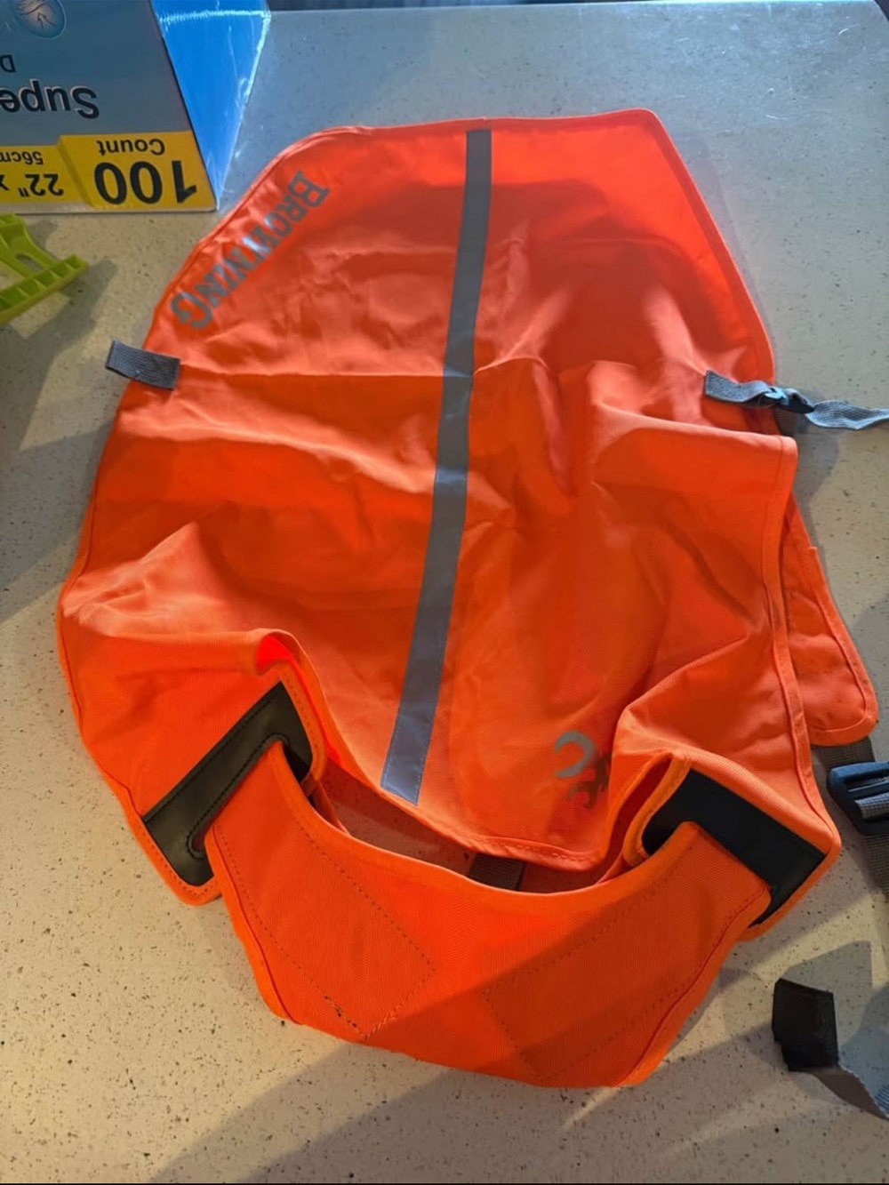 High-Visibility Orange Reflective Safety Vest For Dogs